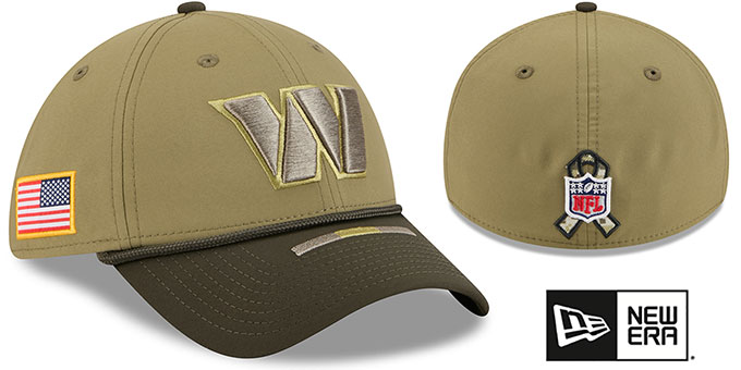 Commanders '2025 SALUTE-TO-SERVICE FLEX' Olive-Dark Green Hat by New Era