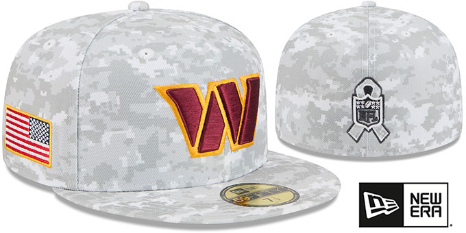 Commanders '2025 SALUTE-TO-SERVICE' Snow White Digital Fitted Hat by New Era