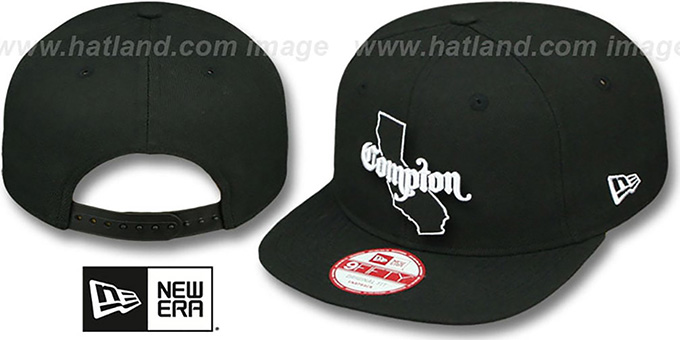 Compton 'STATE-OUTLINE SOCAL SNAPBACK' Black Hat by New Era