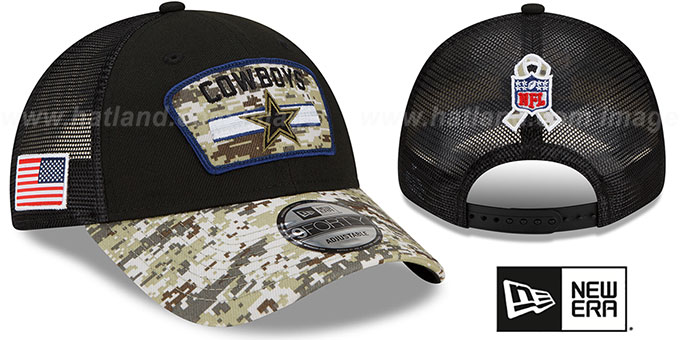 Cowboys 2021 'SALUTE-TO-SERVICE 940 SNAPBACK' Black-Desert Hat by New Era