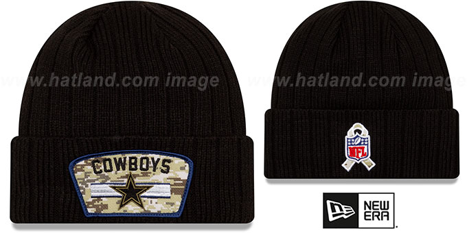 Cowboys '2021 SALUTE-TO-SERVICE' Knit Beanie Hat by New Era