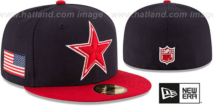 Cowboys 'COUNTRY COLORS' Navy-Red Fitted Hat by New Era