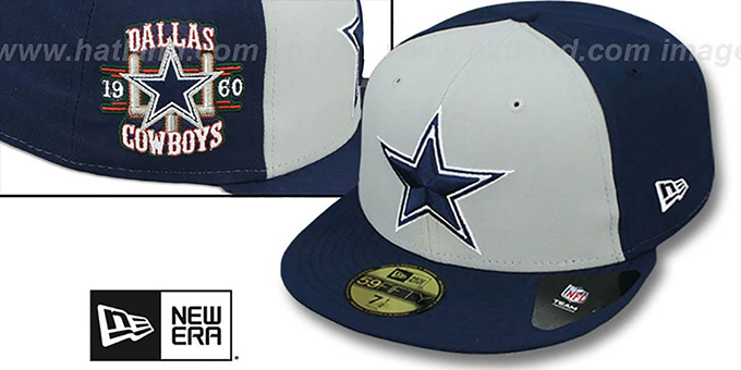 Cowboys 'CUSTOMIZER' Grey-Navy Fitted Hat by New Era