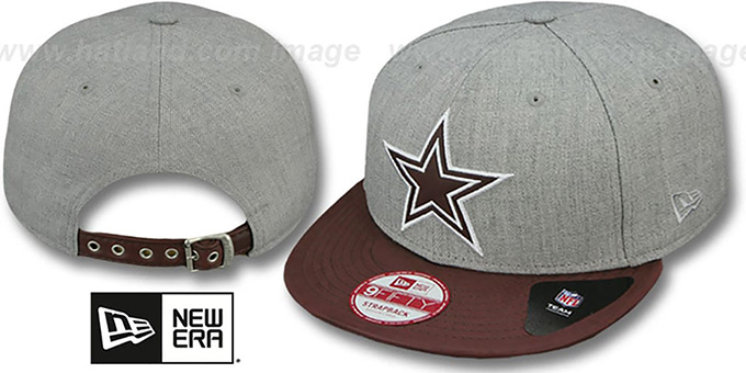 Cowboys 'EMBOSSER STRAPBACK' Grey-Brown Hat by New Era