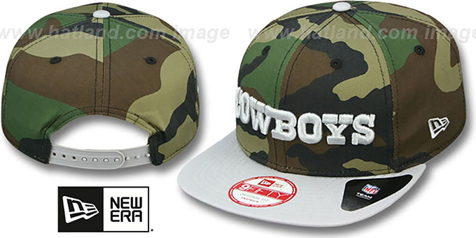 Cowboys 'FLIP-UP SNAPBACK' Army-Grey Hat by New Era