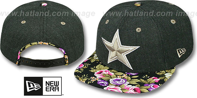 Cowboys 'HEATHER BLOOM SNAPBACK' Charcoal-Black Hat by New Era