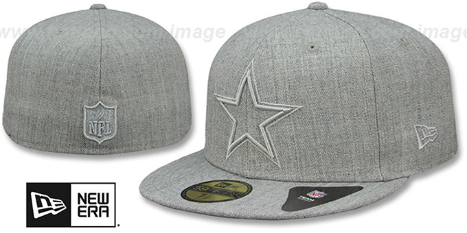 Cowboys 'HEATHER TWISTED FRAME' Grey Fitted Hat by New Era
