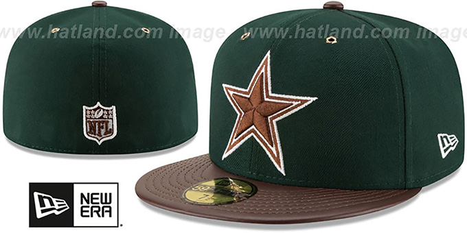 Cowboys 'METAL HOOK' Green-Brown Fitted Hat by New Era