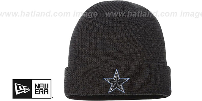 Cowboys 'POP WAFFLER' Black Knit Beanie Hat by New Era