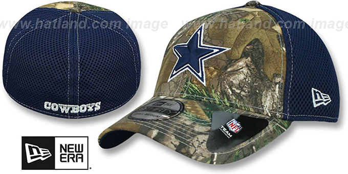 Cowboys 'REALTREE NEO MESH-BACK' Navy Flex Hat by New Era