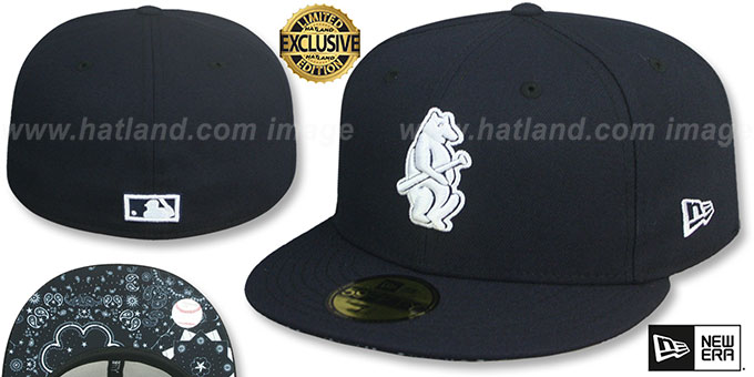 Cubs 1914 COOPERSTOWN 'BLACKDANA BOTTOM' Fitted Hat by New Era