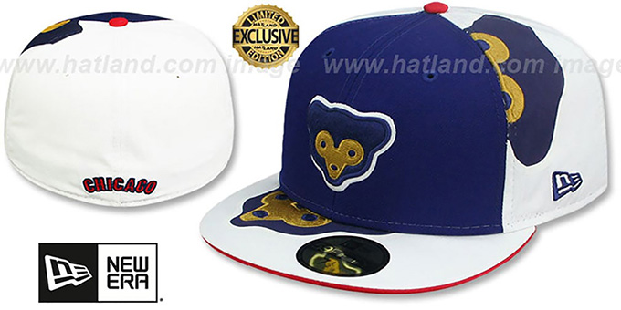 Cubs 'COOPERSTOWN ORLANTIC-3' Royal-White Fitted Hat by New Era