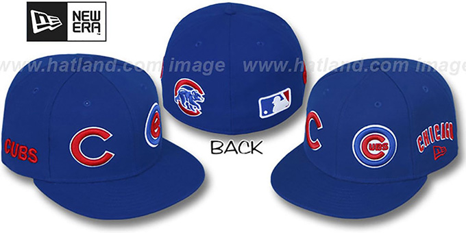 Cubs 'EVOLUTION' Fitted Hat by New Era - royal