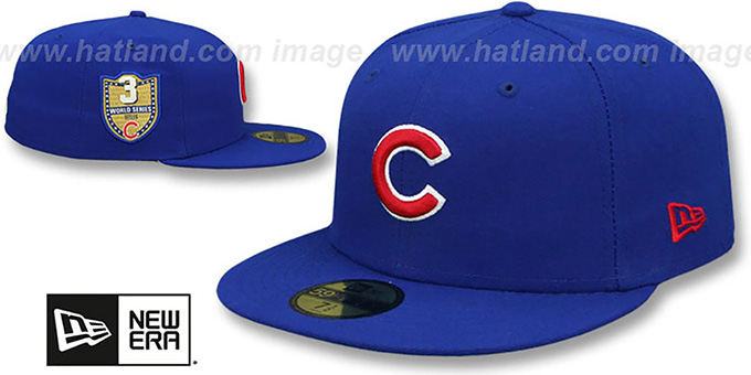 Cubs 'GOLDEN-HIT' Royal Fitted Hat by New Era