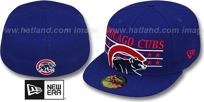 Cubs 'STAR STUDDED' Royal Fitted Hat by New Era