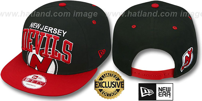 Devils 'SUPER-LOGO ARCH SNAPBACK' Black-Red Hat by New Era