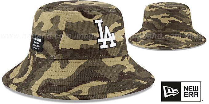 Dodgers 2021 ARMED FORCES 'STARS N STRIPES BUCKET' Hat by New Era