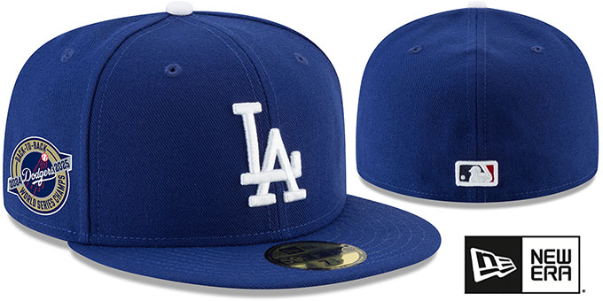 Dodgers 'BACK2BACK WORLD SERIES CHAMPIONS' GAME Fitted Hat by New Era