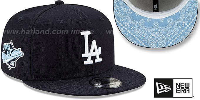 Dodgers 'BANDANA SKY BOTTOM SNAPBACK' Navy Hat by New Era