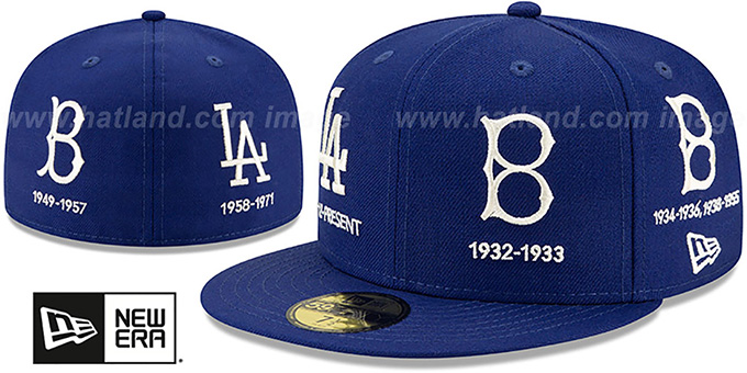 Dodgers 'COOPERSTOWN EVOLUTION-2' Royal Fitted Hat by New Era