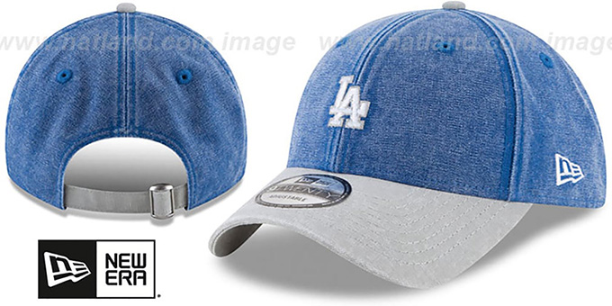 Dodgers 'GW RUGGED CANVAS STRAPBACK' Royal-Grey Hat by New Era