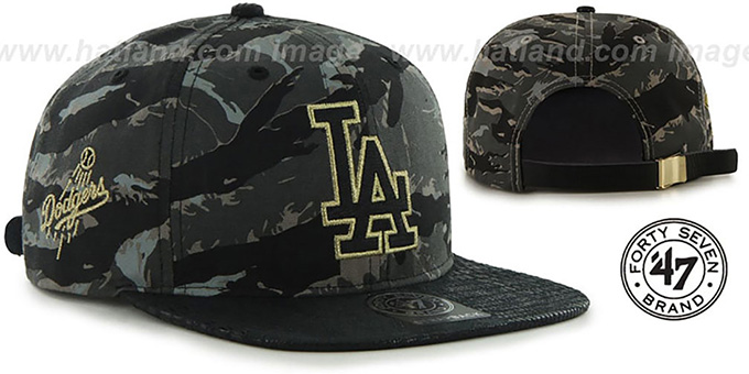 Dodgers 'JULIGUNK STRAPBACK' Grey-Camo Hat by Twins 47 Brand