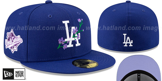 Dodgers 'LOGO BLOOM SIDE-PATCH' Royal-Lavender Fitted Hat by New Era