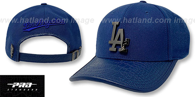Dodgers LOW-PRO 'BLACK METAL BADGE STRAPBACK' Royal Hat by Pro Standard