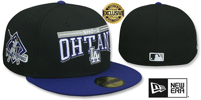Dodgers 'OHTANI ARCH' Black-Royal Fitted Hat by New Era