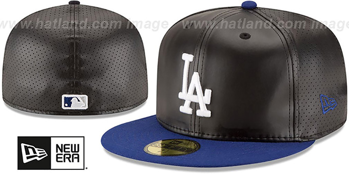 Dodgers 'PERFECTLY STATED'  Black-Royal Fitted Hat by New Era