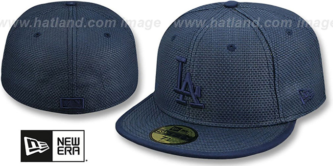 Dodgers 'SOLID WEAVE' Navy Fitted Hat by New Era