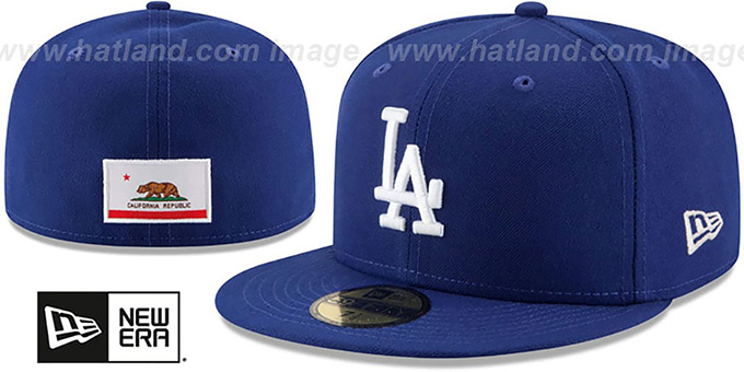 Dodgers 'STATE STARE' Royal Fitted Hat by New Era
