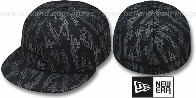 Dodgers 'TONALITY' Black Fitted Hat by New Era