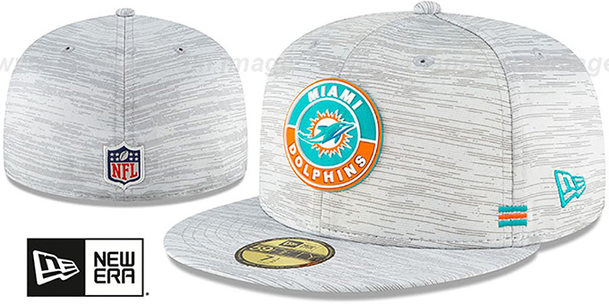 Dolphins '2020 ONFIELD STADIUM' Heather Grey Fitted Hat by New Era