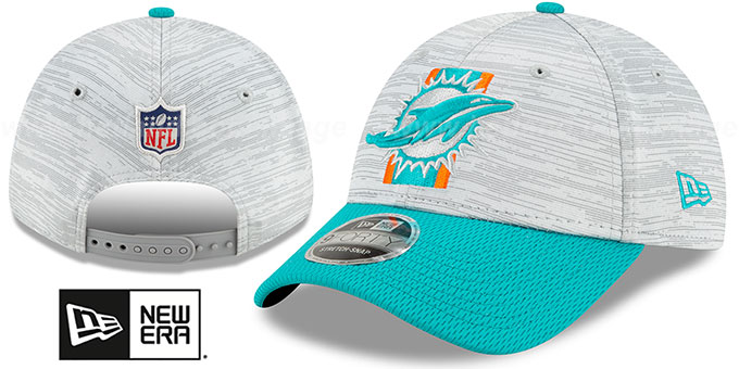 Dolphins '2021 NFL TRAINING CAMP STRETCH-SNAP' Hat by New Era