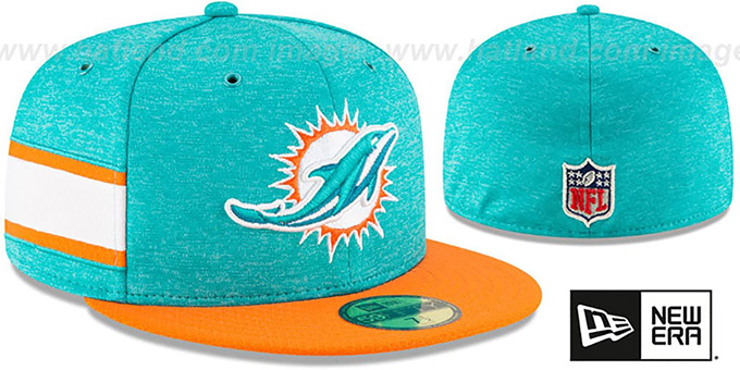 Dolphins 'HOME ONFIELD STADIUM' Aqua-Orange Fitted Hat by New Era