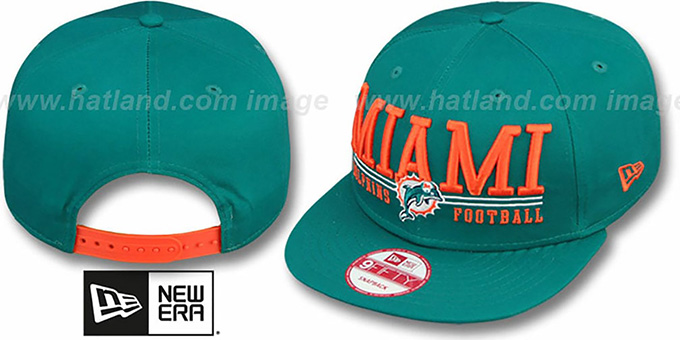 Dolphins 'NFL LATERAL SNAPBACK' Aqua Hat by New Era