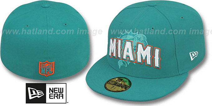 Dolphins 'NFL ONFIELD DRAFT' Aqua Fitted Hat by New Era
