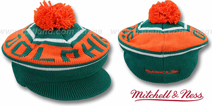 Dolphins 'RERUN KNIT BEANIE' by Mitchell and Ness