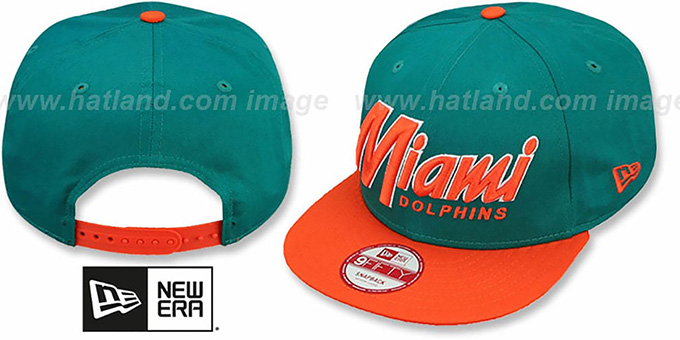 Dolphins 'SNAP-IT-BACK SNAPBACK' Aqua-Orange Hat by New Era