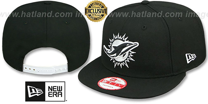 Dolphins 'TEAM-BASIC SNAPBACK' Black-White Hat by New Era