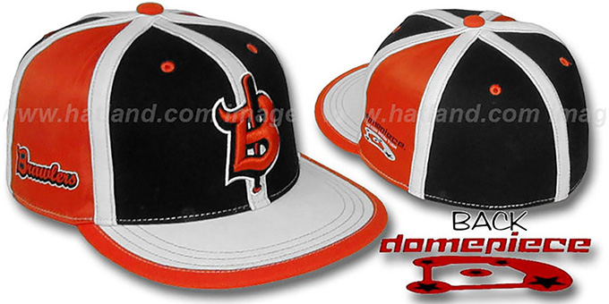 Domepiece 'BRAWLERS PINWHEEL' Black-Orange-White Hat