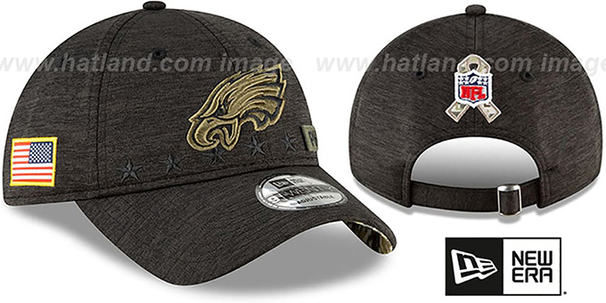 Eagles '2020 SALUTE-TO-SERVICE STRAPBACK' ST Black Hat by New Era