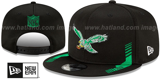 Eagles '2021 NFL THROWBACK SIDELINE SNAPBACK' Black Hat by New Era
