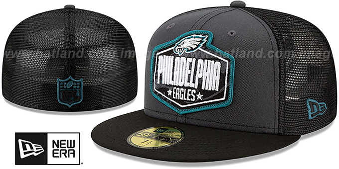 Eagles '2021 NFL TRUCKER DRAFT' Fitted Hat by New Era
