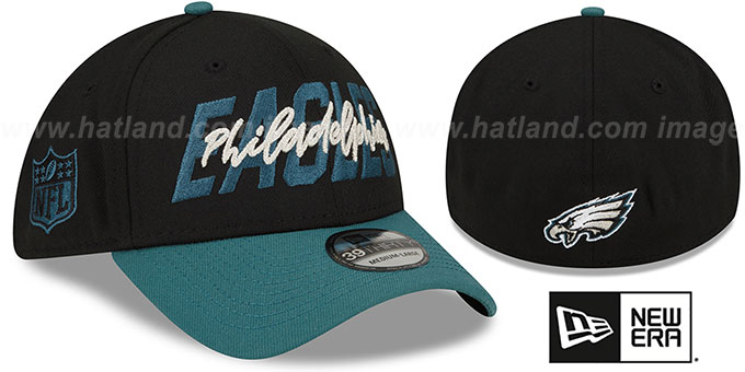 Eagles '2022 NFL DRAFT FLEX'  Black-Green Hat by New Era