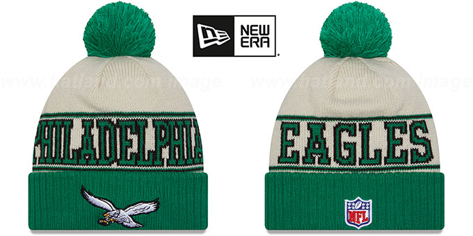 Eagles 2023 'HISTORIC SIDELINE' Knit Beanie Hat by New Era