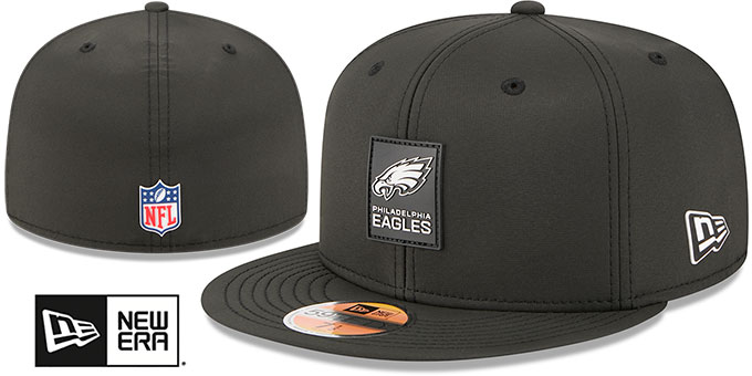 Eagles '2025 HOT WEATHER NFL SIDELINE' Black Fitted Hat by New Era
