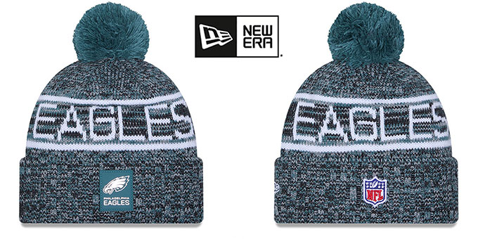 Eagles '2025 NFL SIDELINE' Knit Beanie Hat by New Era