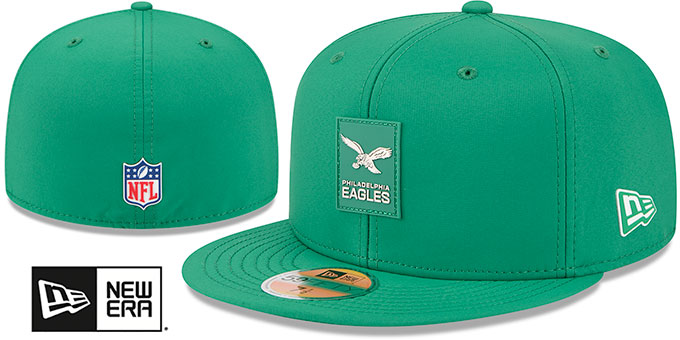 Eagles '2025 THROWBACK HOT WEATHER NFL SIDELINE' Kelly Fitted Hat by New Era
